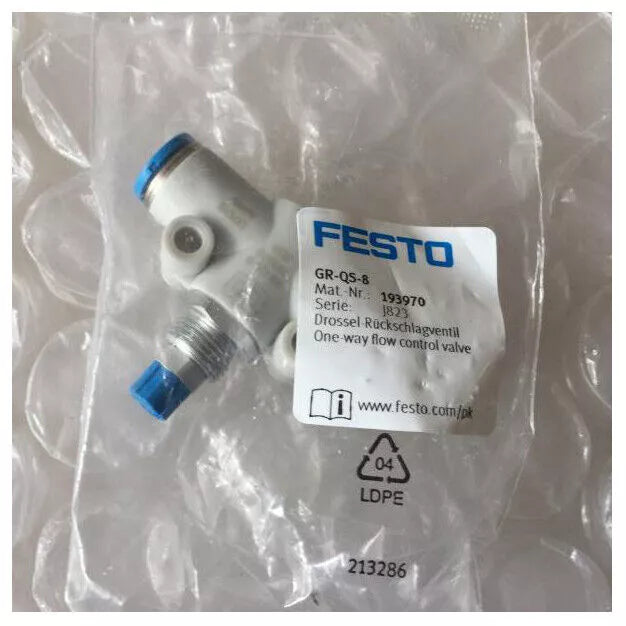1PC New Festo GR-QS-8 193970 Throttle Valve Gas Connector