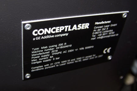Concept Laser Machines Mlab cusing 200R Steel Metal 3D Printer