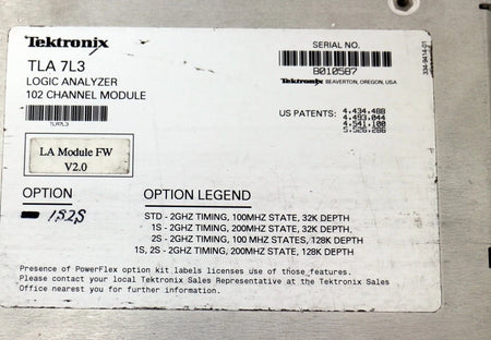 Tektronix TLA7L3 /1S,2S 2GHz 102ch Logic Analyzer Module