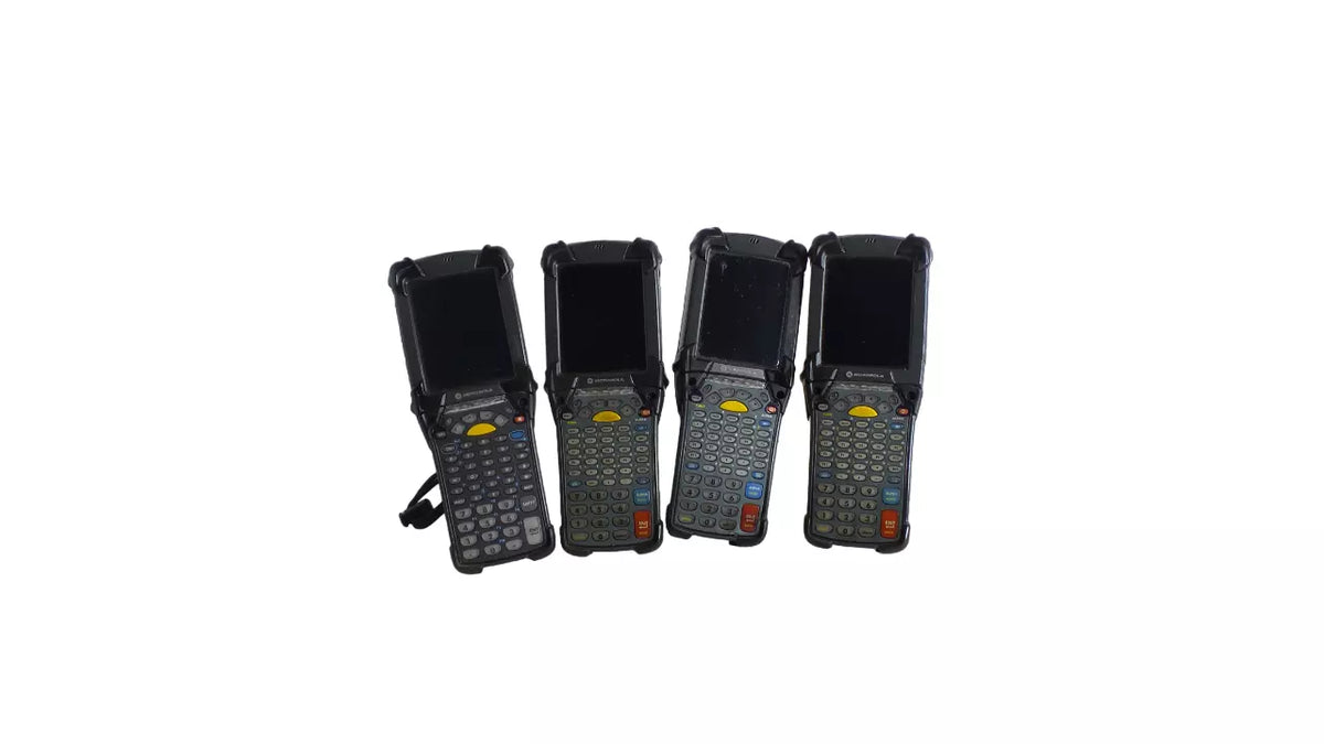 Lot of 4 Motorola MC9190-G30SWEQA6WR Barcode Scanner Bundle