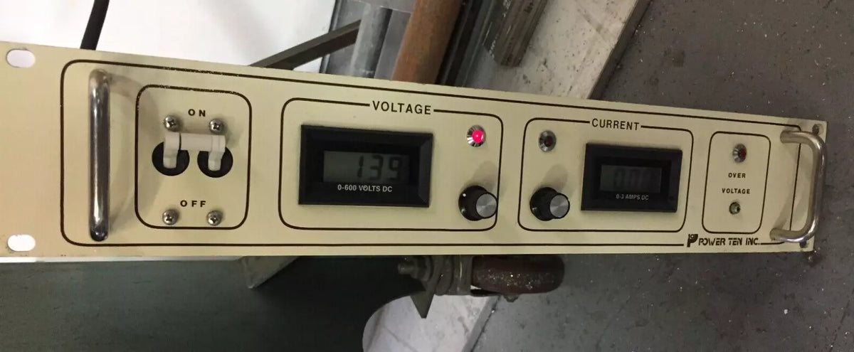 Power Ten Model 3400D-6003M DC Power Supply, 208V, 60Hz