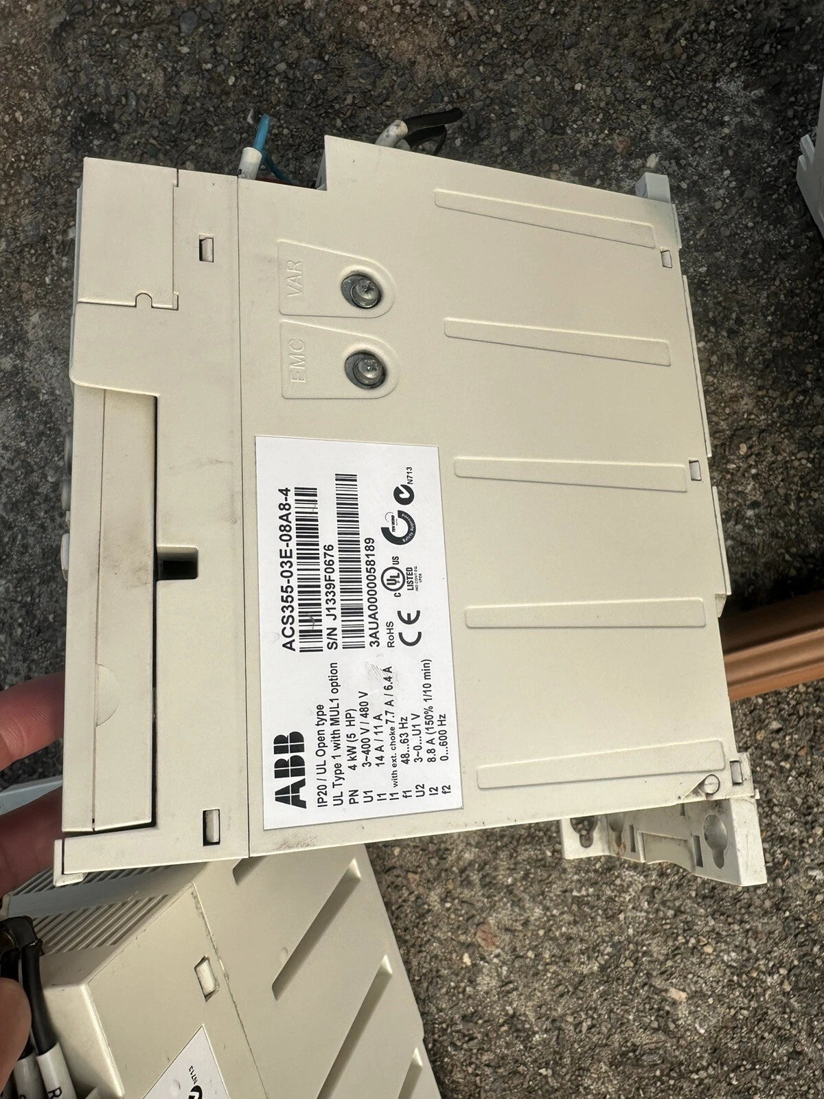 ABB ACS355-03E-08A8-4 Variable Frequency Drive 1HP 3-Phase 480V