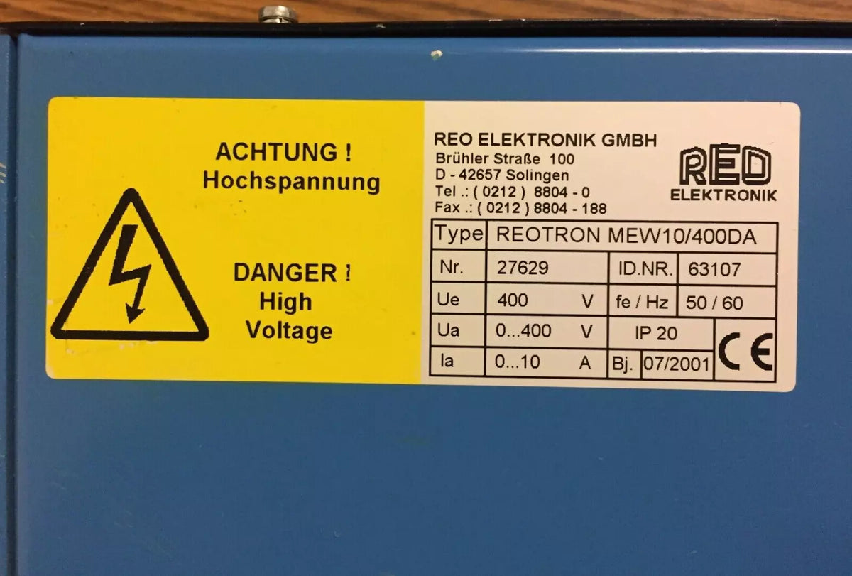REO Elektronik Reotron MEW10/400DA Power Controller