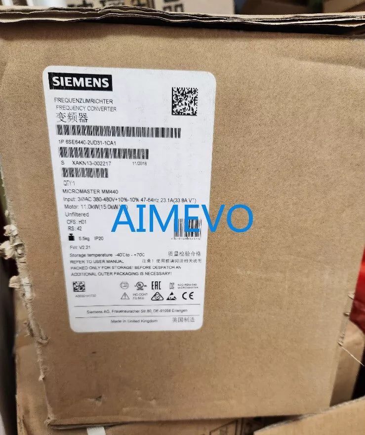 Newest&In Stock With Box Siemens PLC 6SE6440-2UD31-1CA1 Constant Torque Power