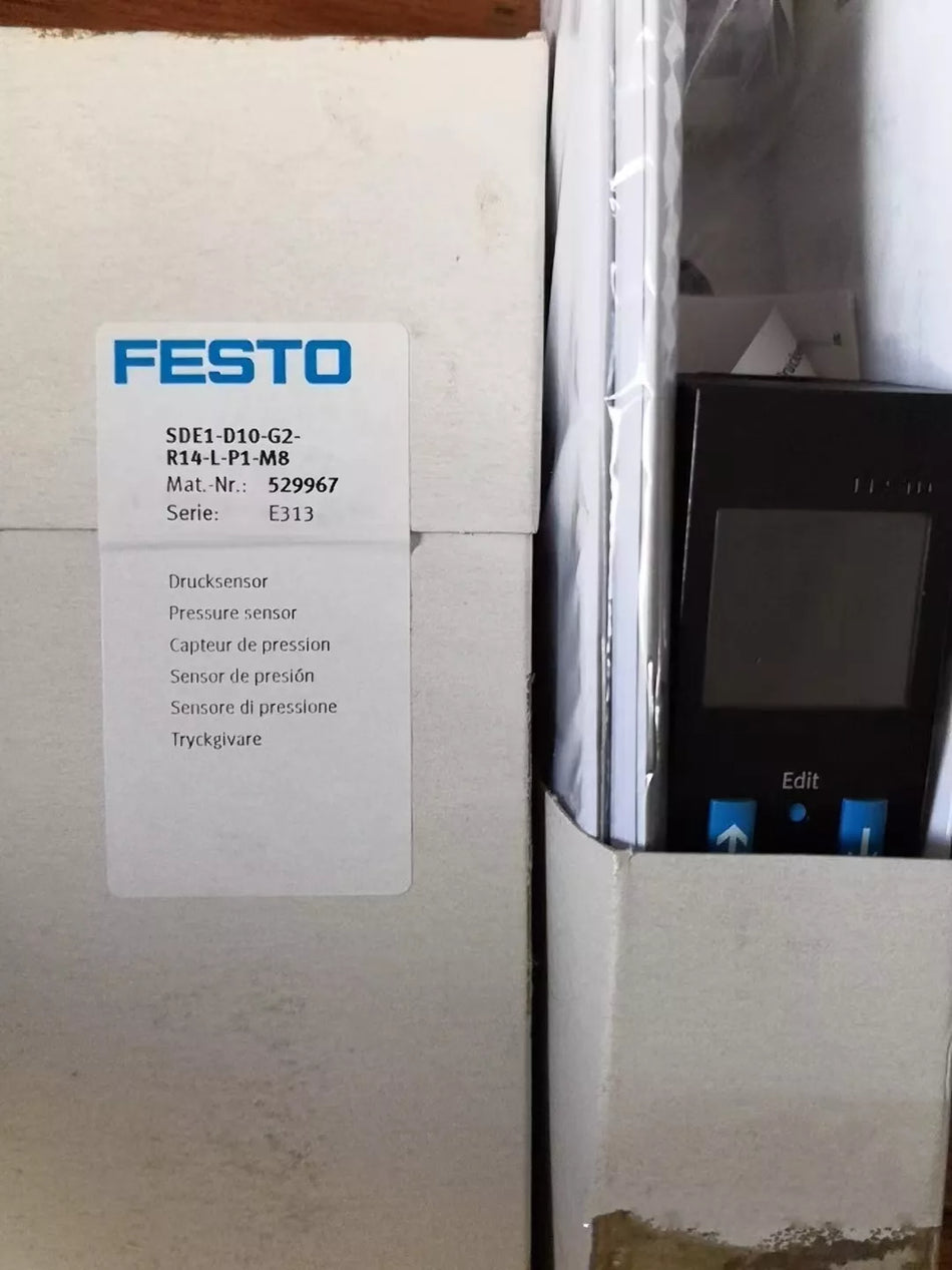 Festo SDE1-D10-G2-R14-L-P1-M8 529967 Pressure Sensor