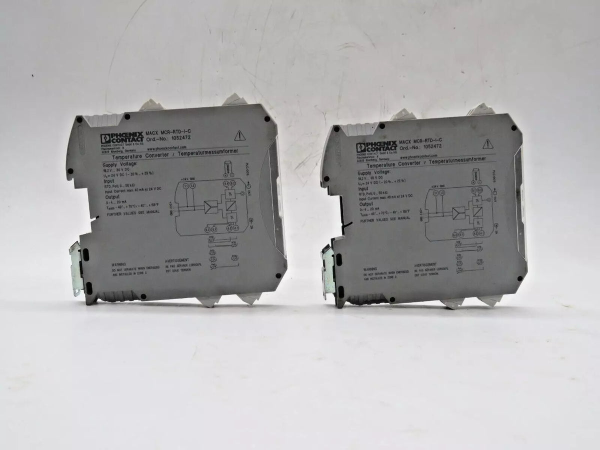 Phoenix Contact MACX MCR-RTD-I-C Potentiometer Input 1050222 24V DC Supply