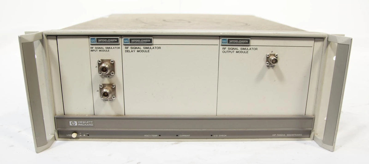 HP 70001A System Mainframe with Watkins Johnson RF Signal Simulator Modules