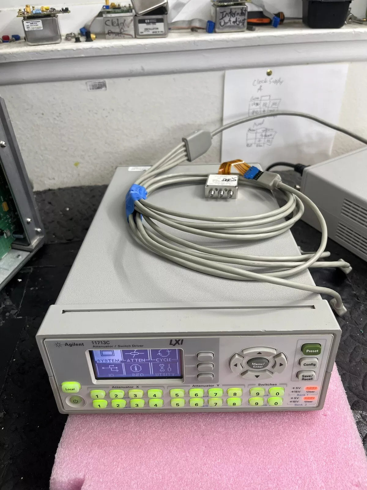 Agilent LXI 11713C Attenuator / Switch Driver +5, +15, +24V 2 Banks