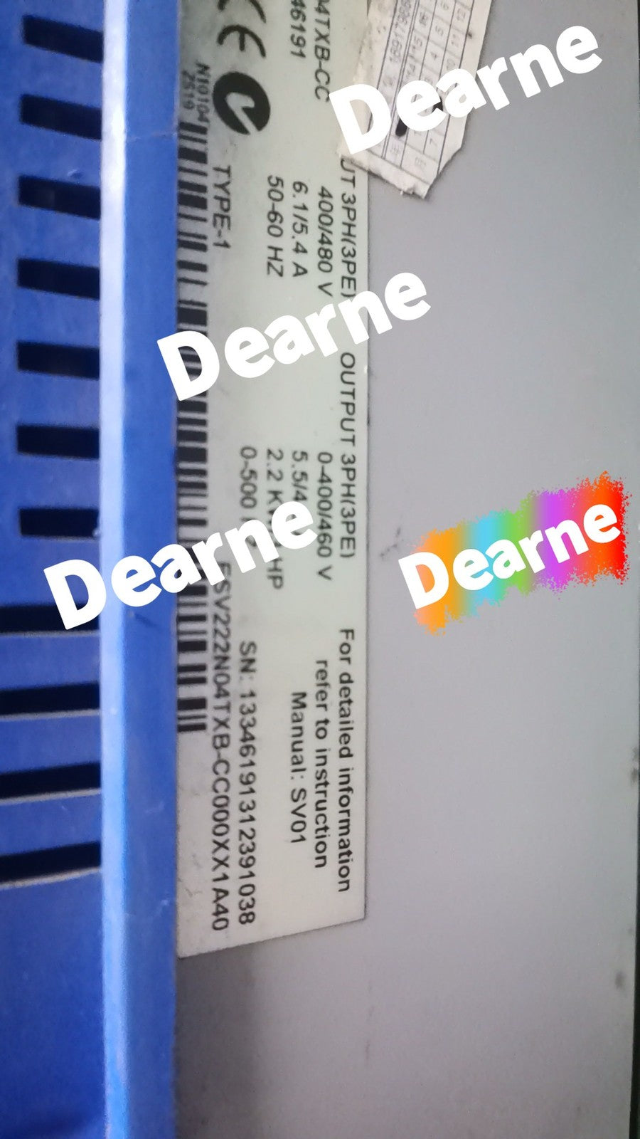 Lenze AC Tech VFD ESV222N04TXB-C 3HP Variable Frequency Drive