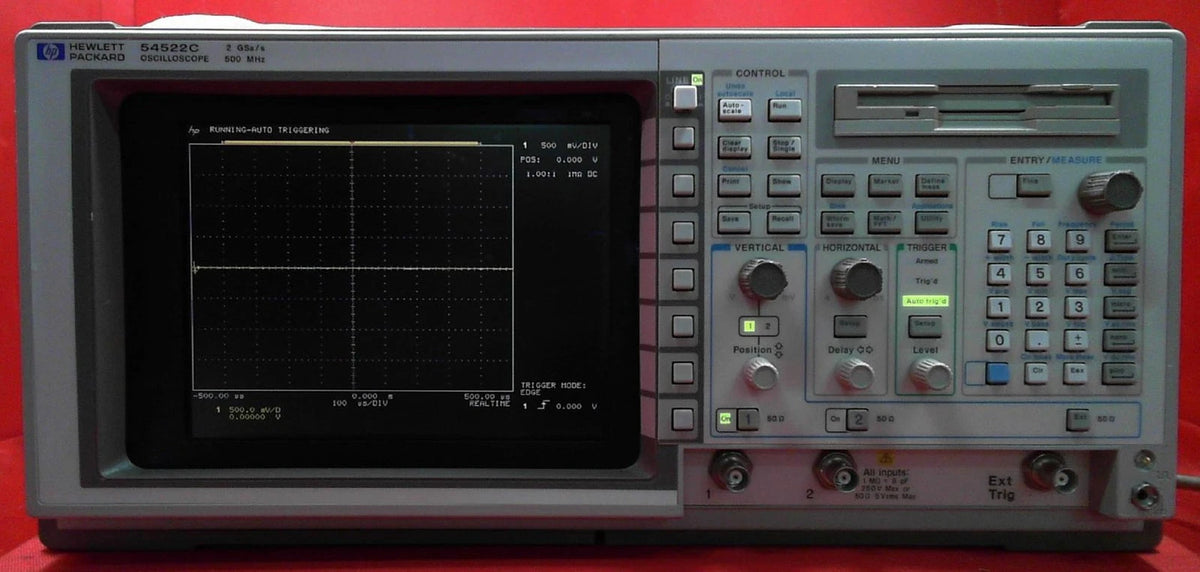 HP 54522C US37340120 2 Channel 2 GSa/s Color Digitizing Oscilloscope