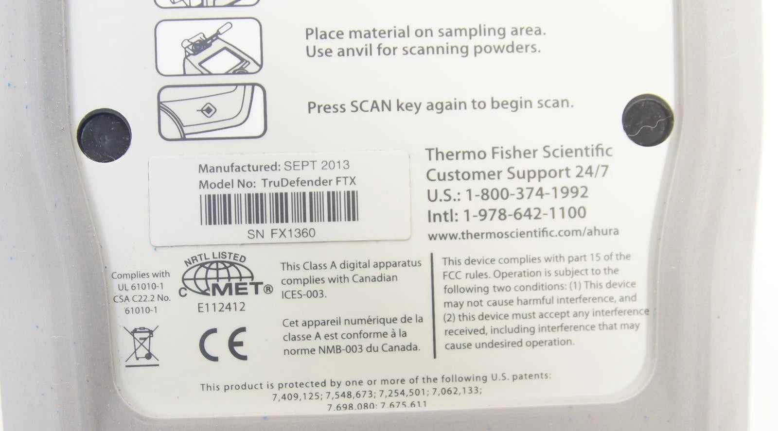Thermo Scientific TruDefender FTX FTIR Chemical Identifier