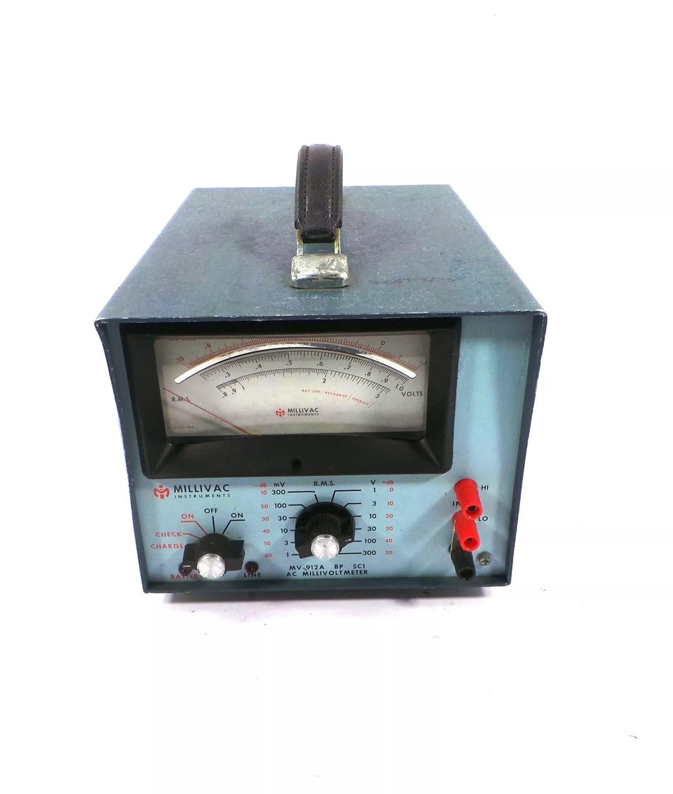 Millivac Instruments MV-912A-BP-SC1 AC Millvoltmeter