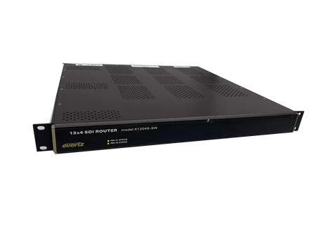 Evertz X-1204S-AES4-SW 12x4 Video SDI Routing Switcher Router