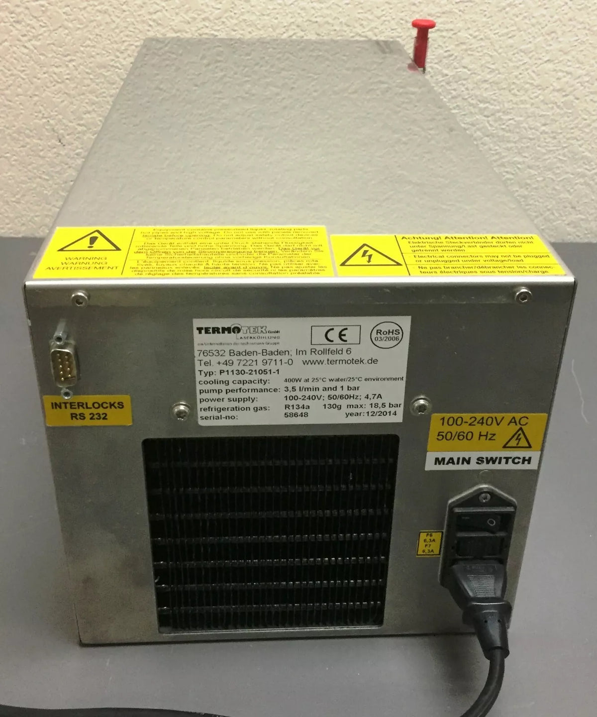 Termotek P1130-21051-1 Desk Top Compact Chiller