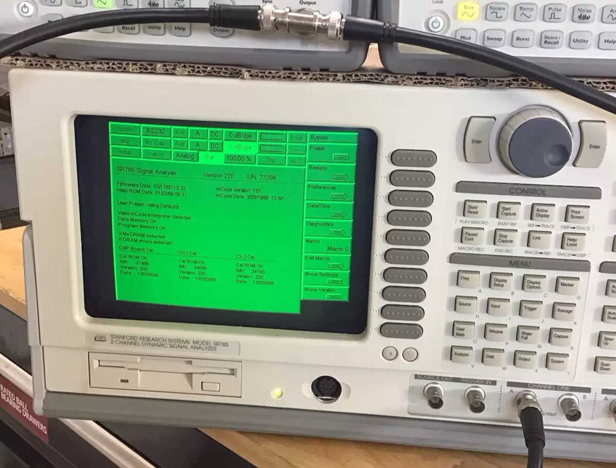 Stanford Research SRS SR785 Signal Spectrum Network Analyzer with Calibration Data