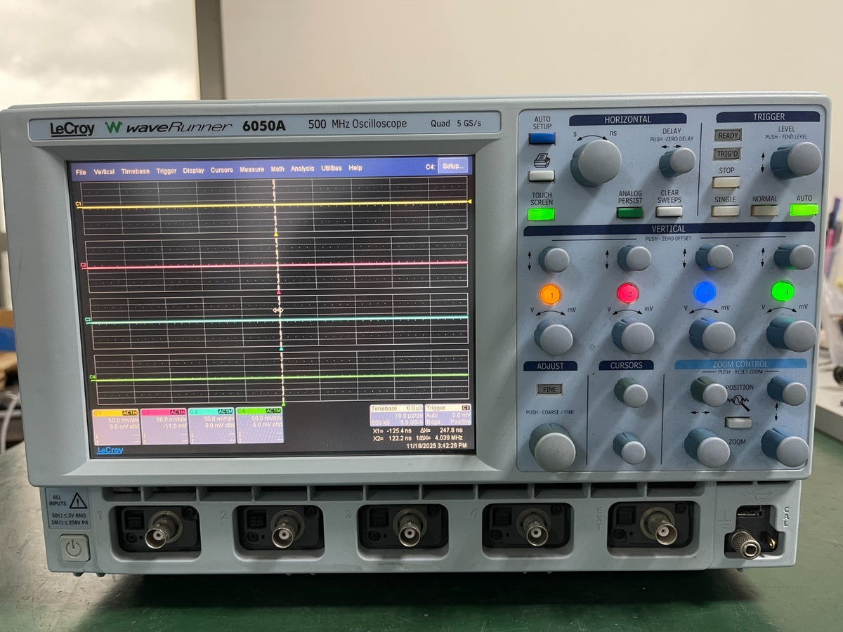 Lecroy WaveRunner 6050A 500MHz, 4-Ch, 5GS/s, 2/4 Mpts Digital Oscilloscope _4839
