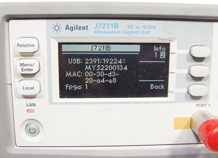 Agilent J7211B DC to 18GHz RF Attenuation Control Unit