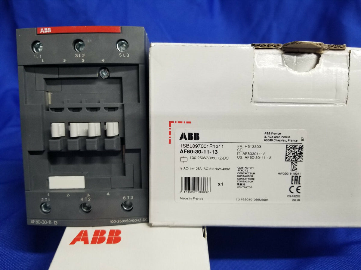 ABB AF80-30-11-13 3P 80A 100-250V Contactor