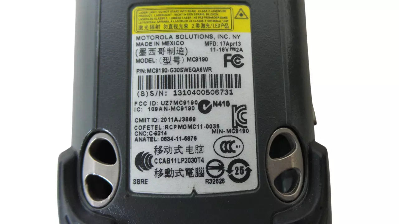 Lot of 2 Motorola MC9190-G30SWEQA6WR Barcode Scanner Bundle