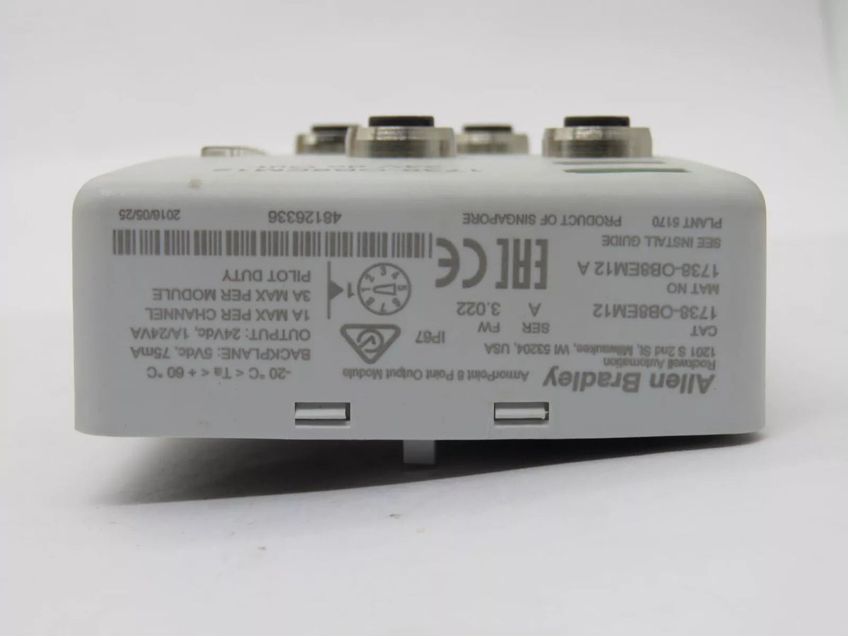 Allen Bradley 1738-0B8EM12 Digital Output Module ArmorPoint I/O 3 Amp 24V DC 2W
