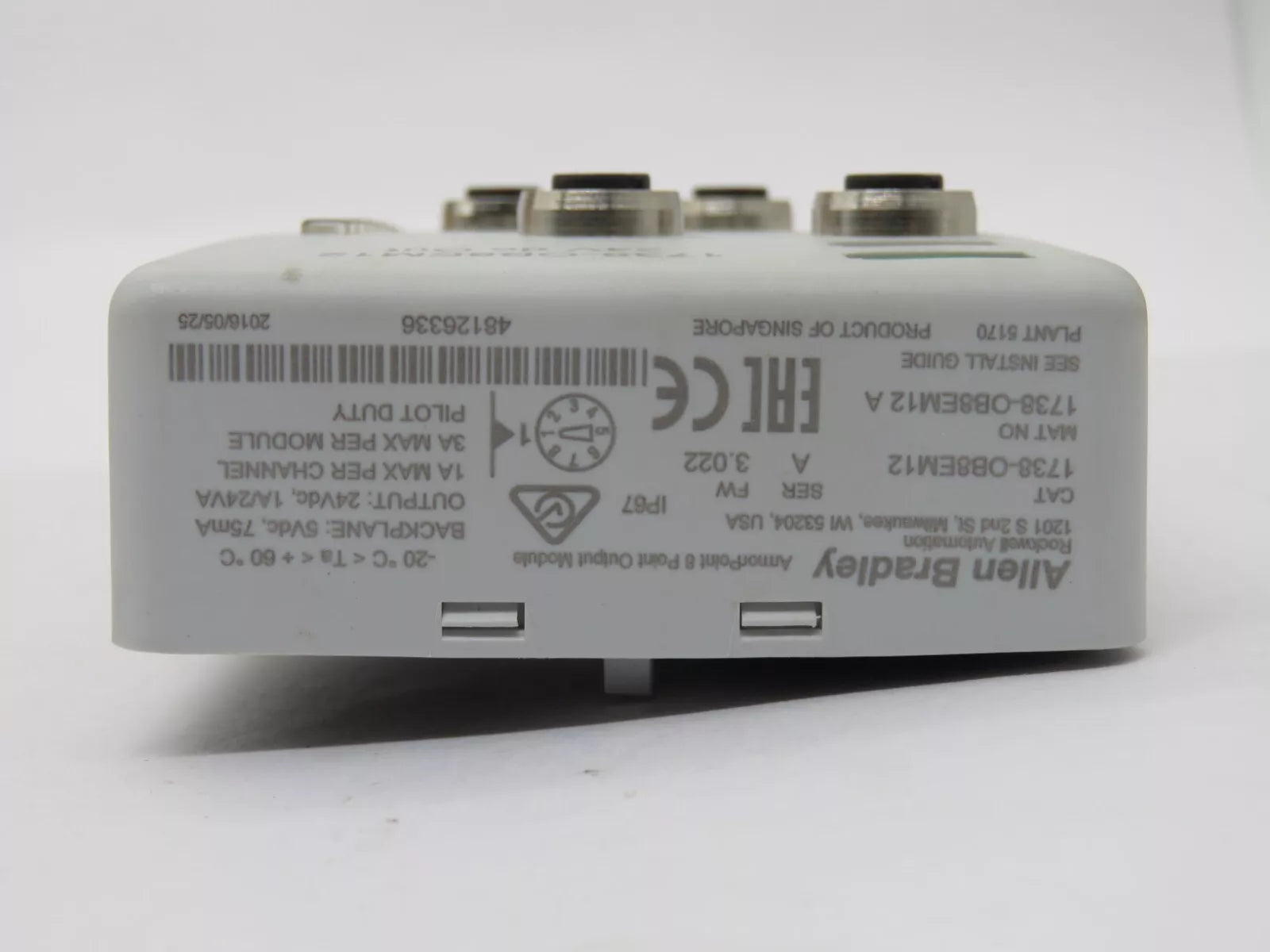 Allen Bradley 1738-0B8EM12 Digital Output Module ArmorPoint I/O 3 Amp 24V DC 2W
