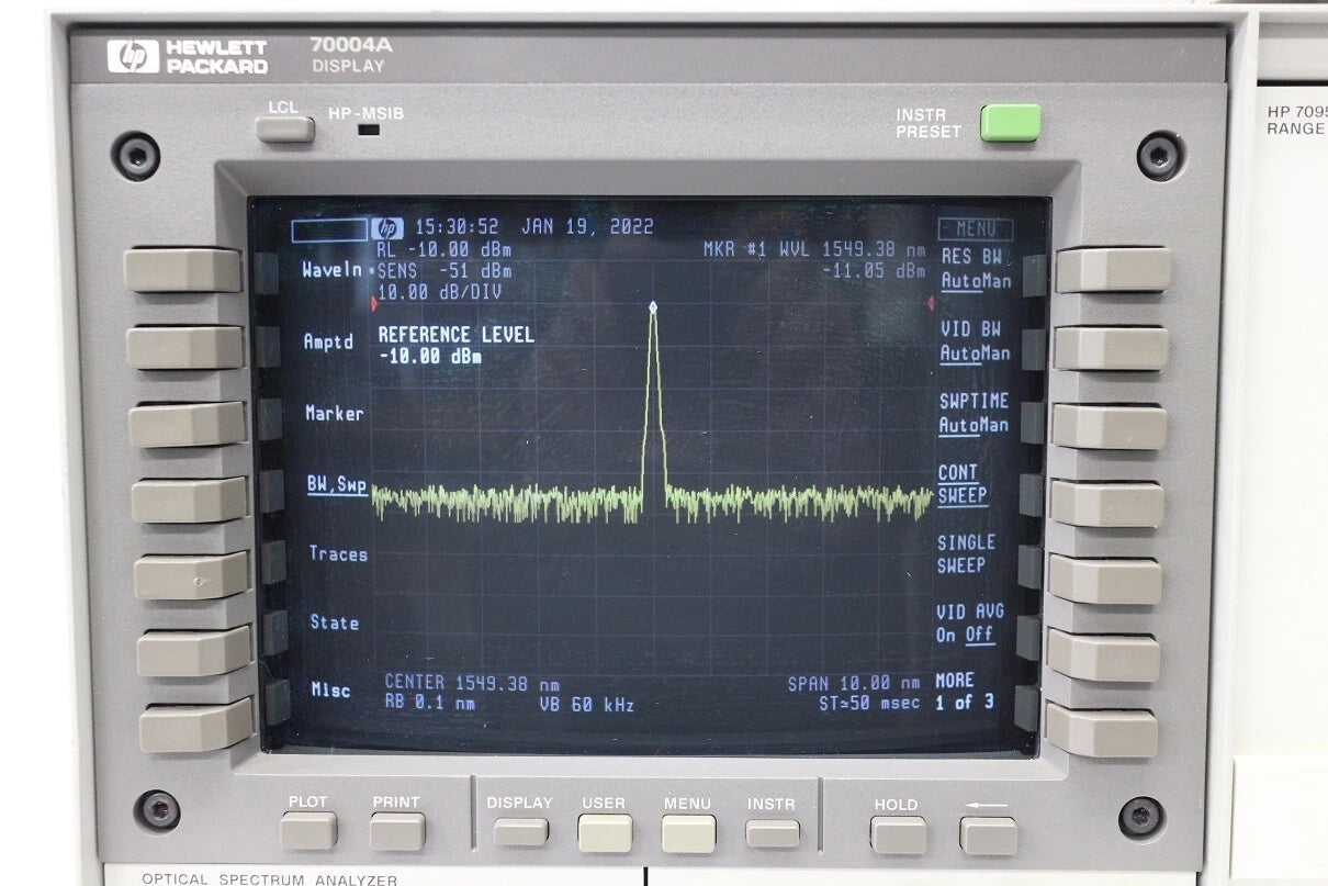 HP 71452B /122 Optical Spectrum Analyzer 600-1700nm