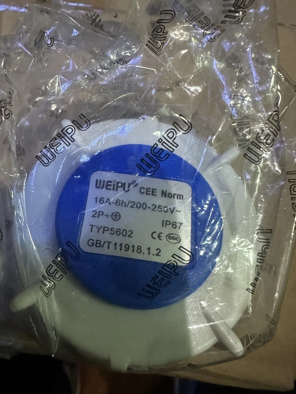 WEIPU TYP5602 16A-6h/200-250V IP67 Connector