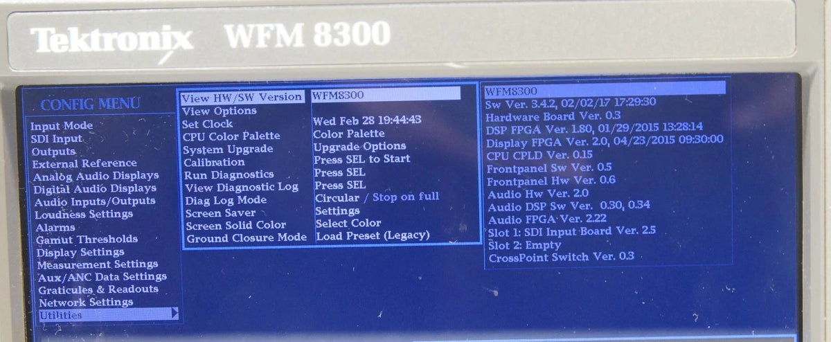 Tektronix WFM8300 Waveform Monitor With 3G SIM 3G-Gen AD AVD DAT 3D LOUD Options