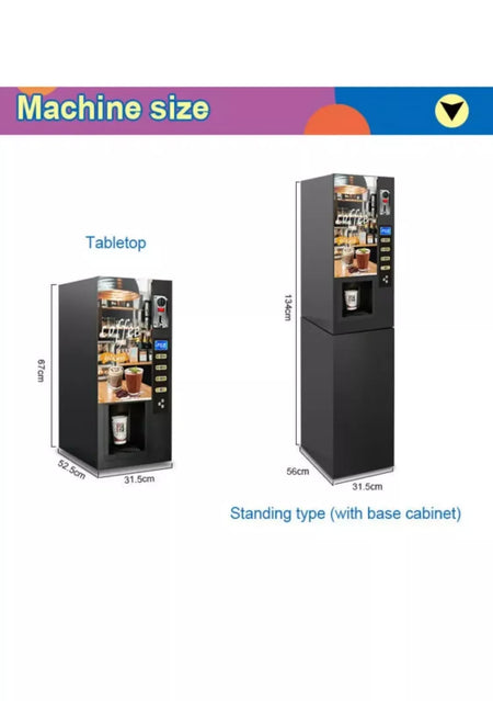Automatic Tea Coffee Commercial Instant Coffee Machine Coin Operated