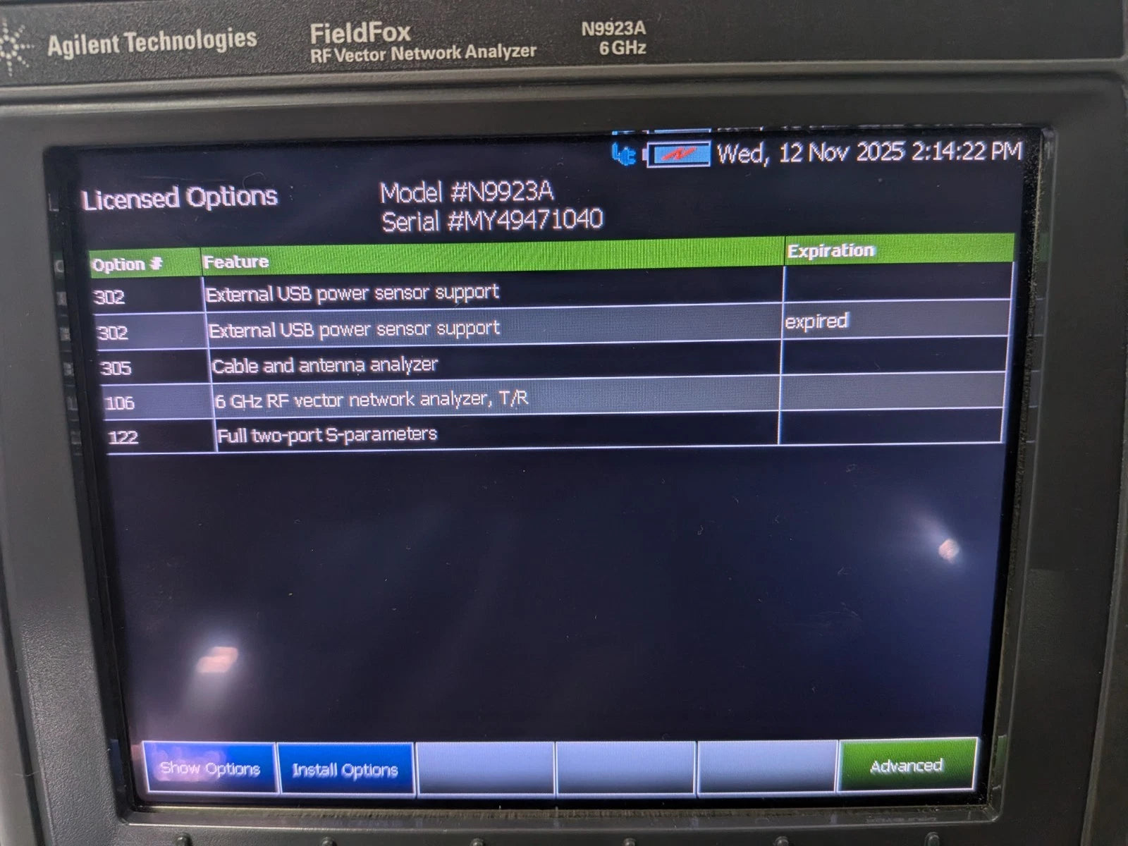 Keysight Agilent VNA Vector Network Analyzer Fieldfox N9923a Cal'd! 6 GHz Opts!