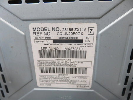 2010 - 2012 Nissan Altima Am Fm Cd Player Radio Receiver 28185 ZX11A