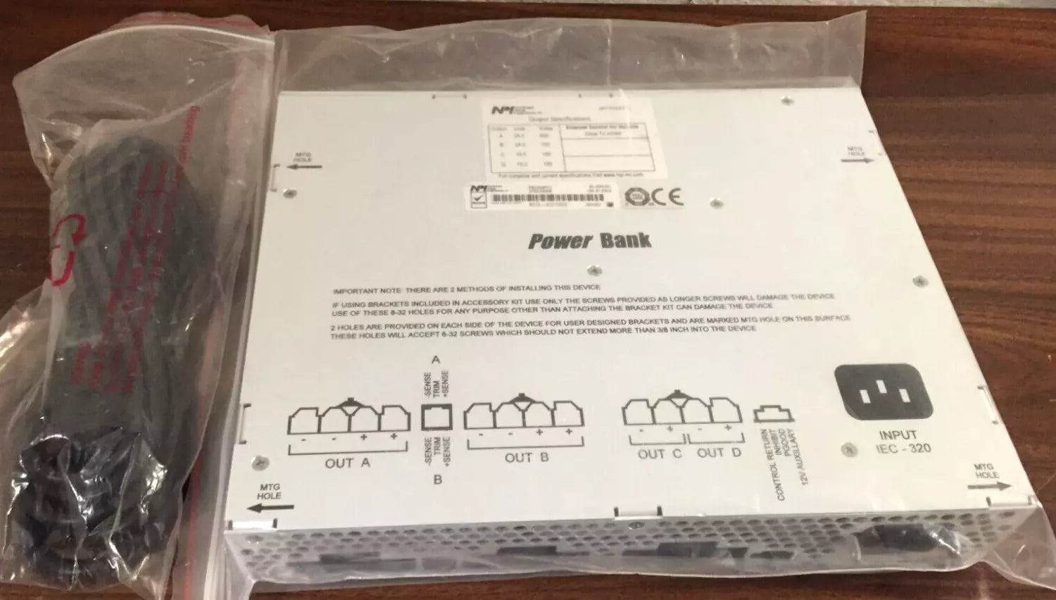 Northwest Power Integration (NPI) P/N 8276 Power Bank 90-264VAC, 10A, 47-63HZ