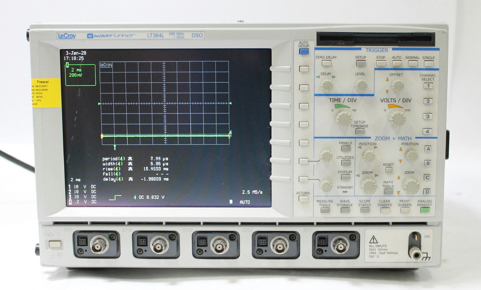 Lecroy LT364L Waverunner Digital Oscilloscope 4 Channel 500MHz, 1GS/s DSO
