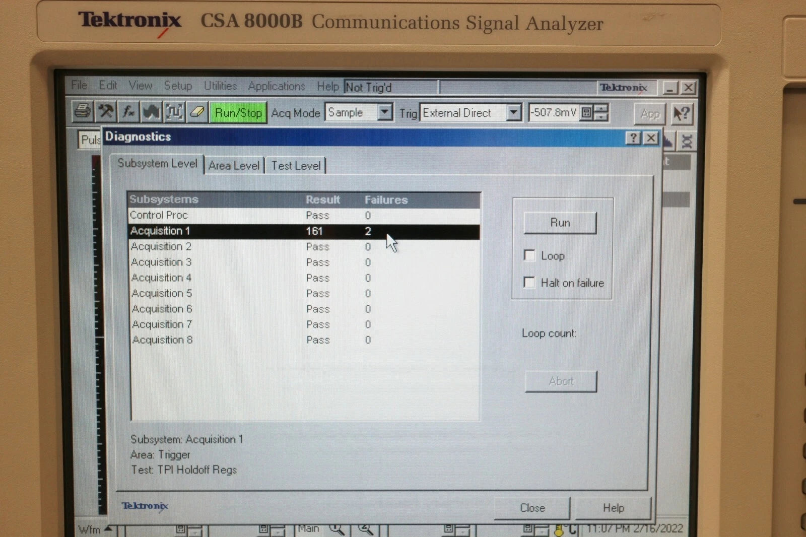 Tektronix CSA8000B Communication Signal Analyzer main Frame