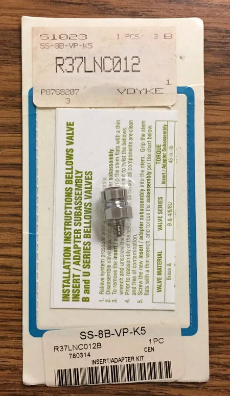 Swagelok SS-8BK-K5 Valve Repair Kit for Swagelok Valves
