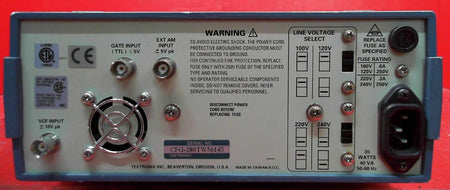 Tektronix CFG280 Function Generator/Counter SN:CFG280TW56143