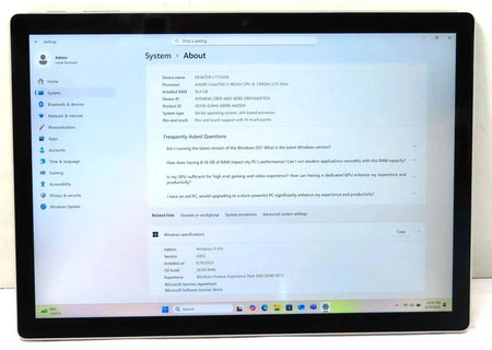 Microsoft Surface Book 2 1832 13.5'' Core i7-8650U 1.9GHz 16GB 512GB Win11 Pro