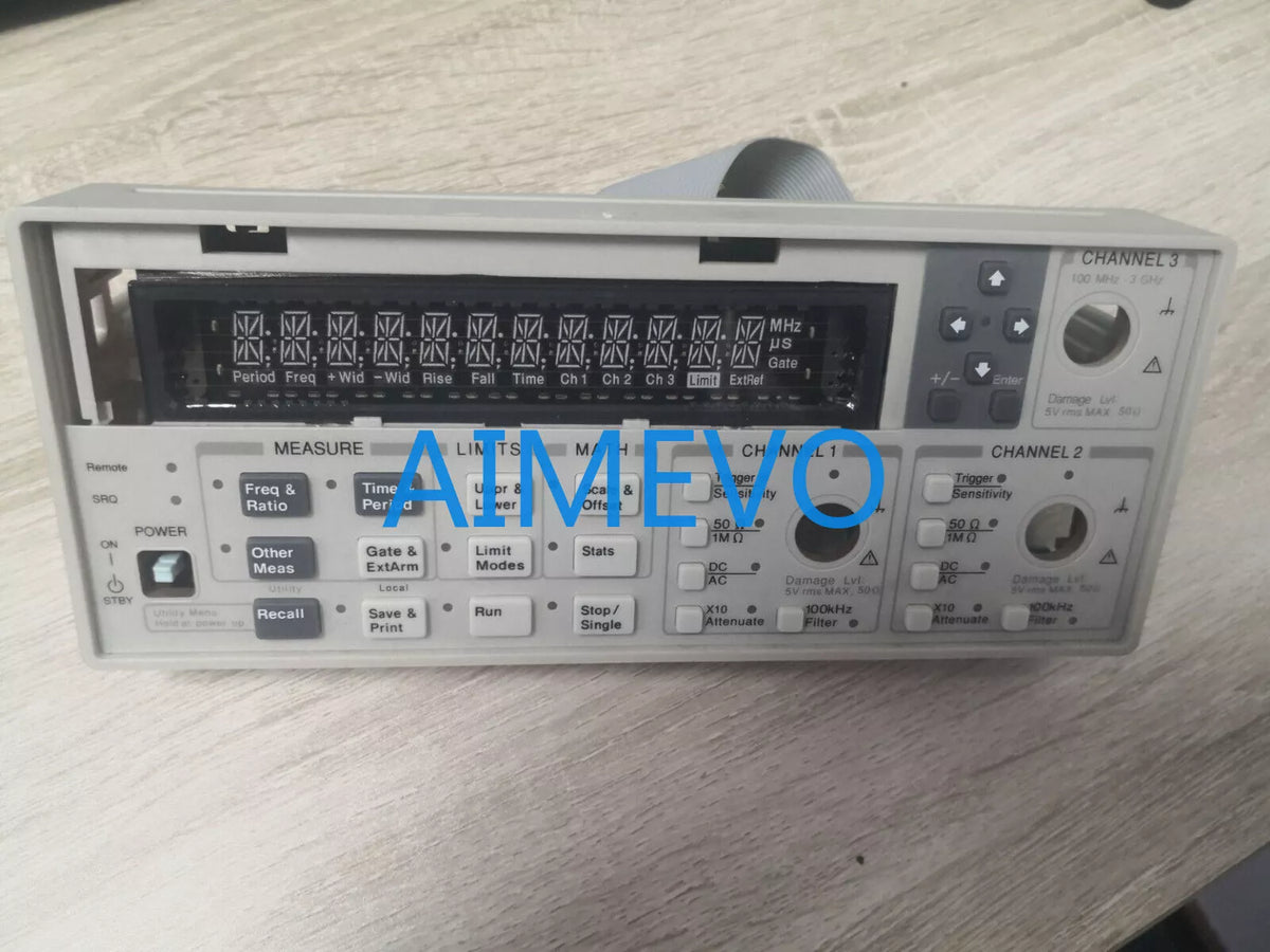HP Keysight Agilent 53131A 53132A Frequency Counter Front Panel with VFD Display