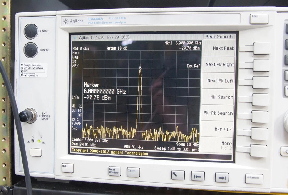 Agilent E4428C 250 kHz - 6.0GHz ESG Analog Signal Generator OPT UNB 506