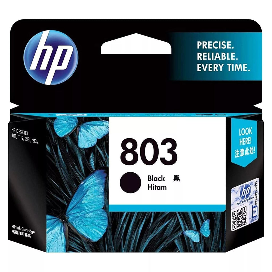 HP 803 Small Black Original Ink Cartridge for High-Quality Printing
