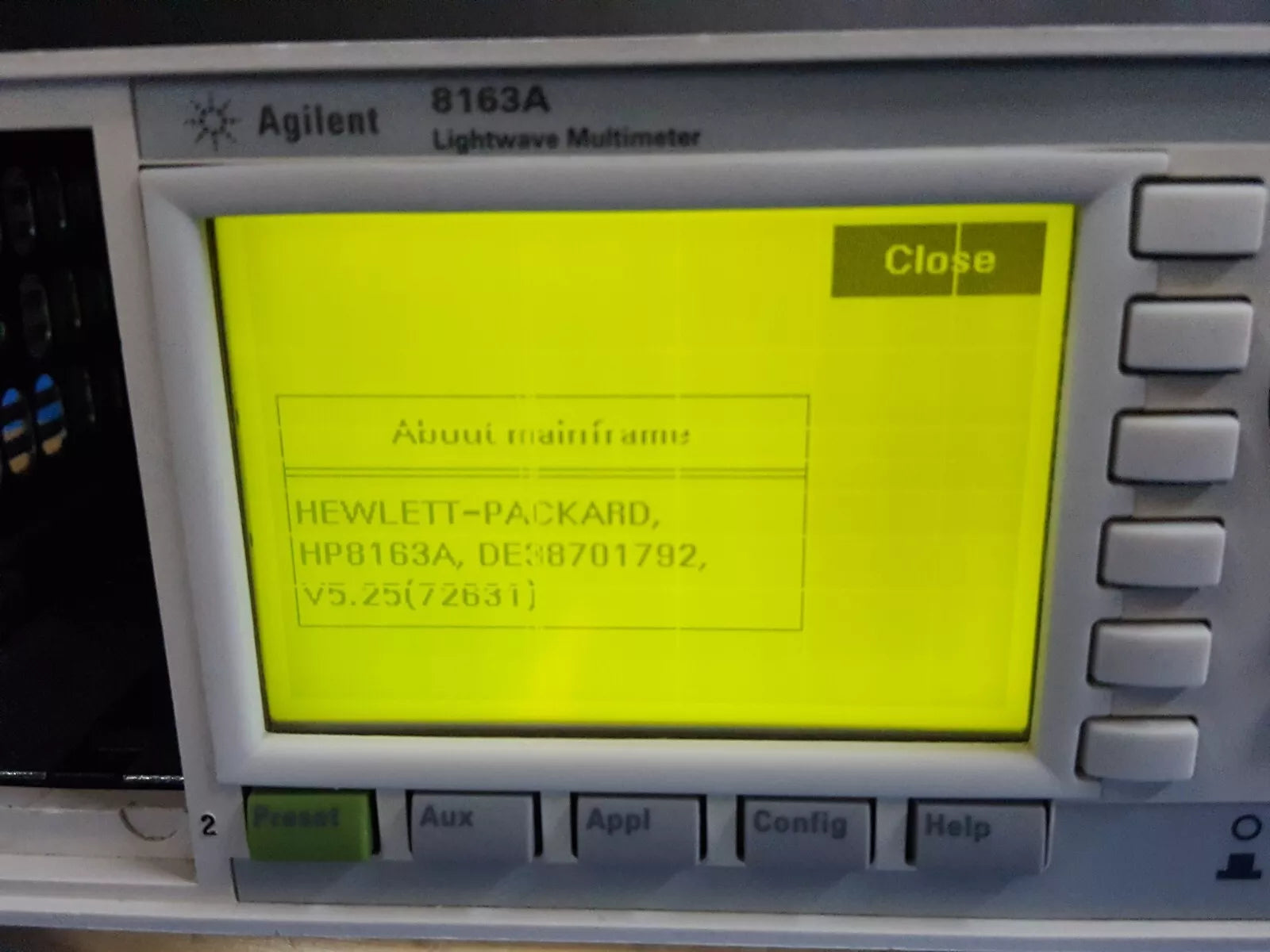 HP 8163A Lightwave Multimeter Mainframe (1550)