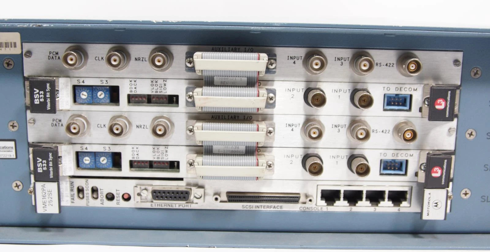 L3 Communications MBS 720 Bit Synchronizer W/ BSV 533 & Motorola MVME 01-W3627F