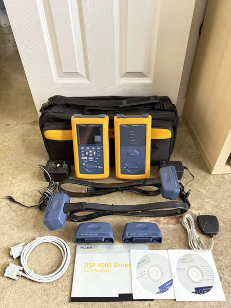 Fluke Networks DSP4300 Cable Analyzer Kit with Accessories (Tested)