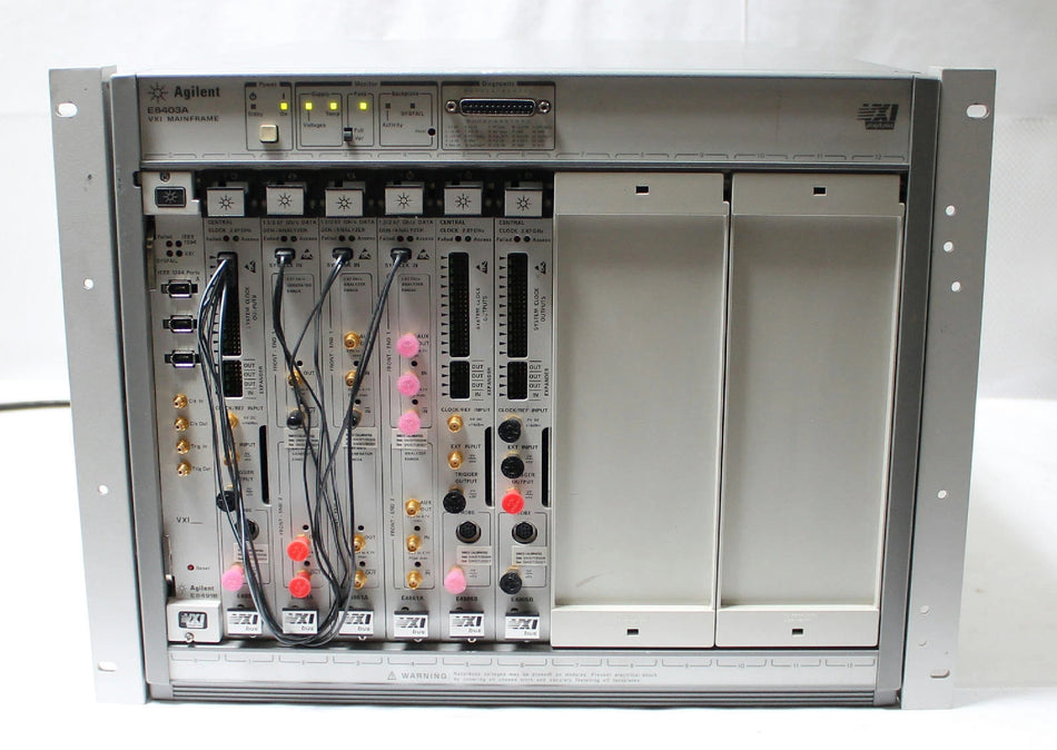 HP/Agilent E8403A VXI Mainframe w E8491B Firewire 3x E4805B Clock 3x E4861A Data