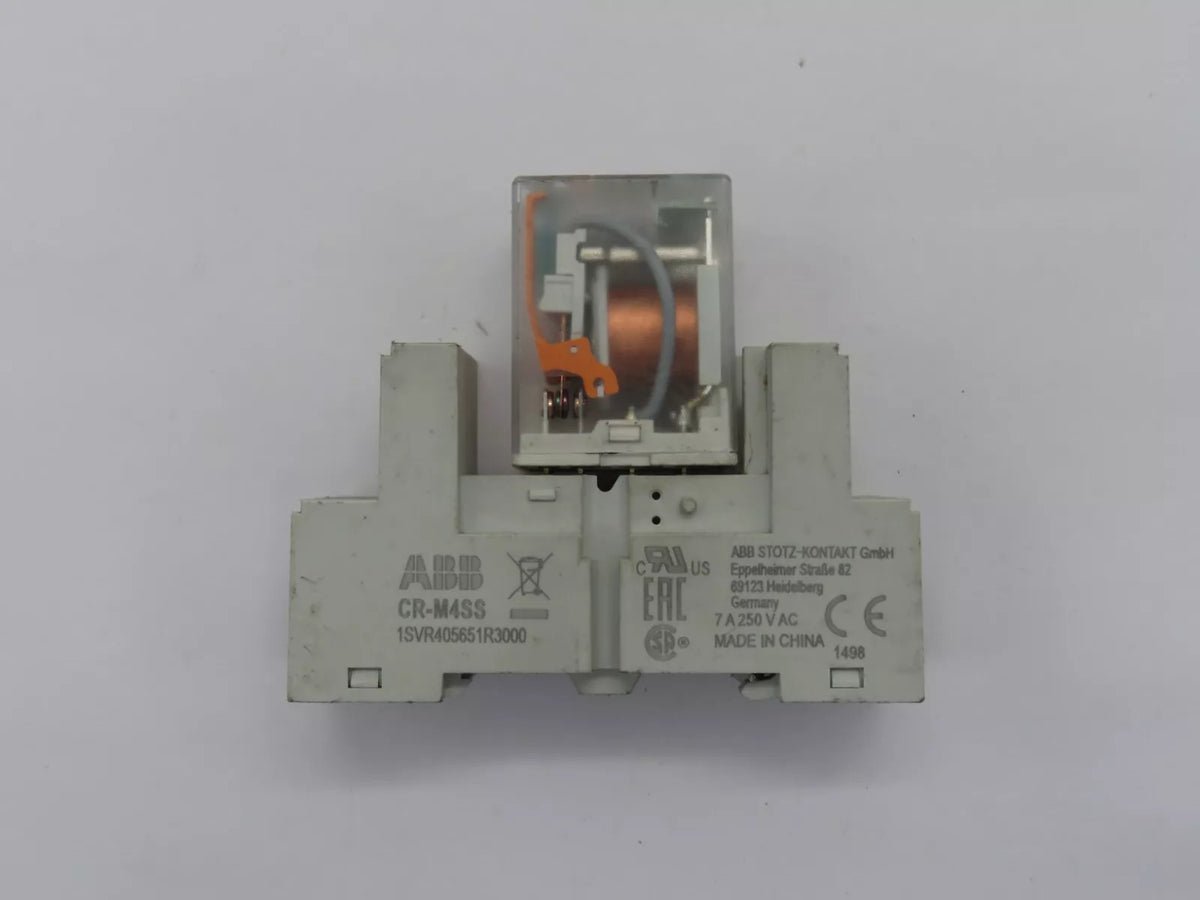 ABB CR-M024DC4 Pluggable Interface Relay with CR-M4SS Socket 7A 250V