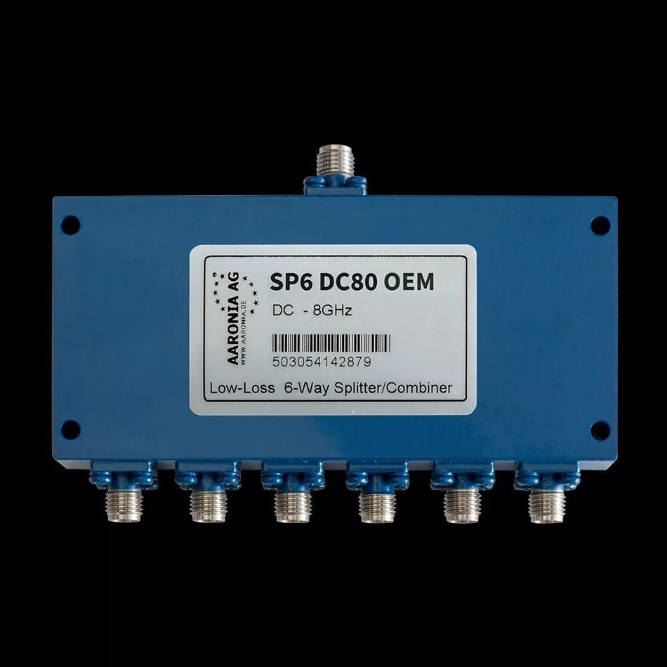 Aaronia SPECTRAN V6 SP6 DC80 OEM Splitter Low-Loss 6-Way Splitter/Comb. DC-8GHz