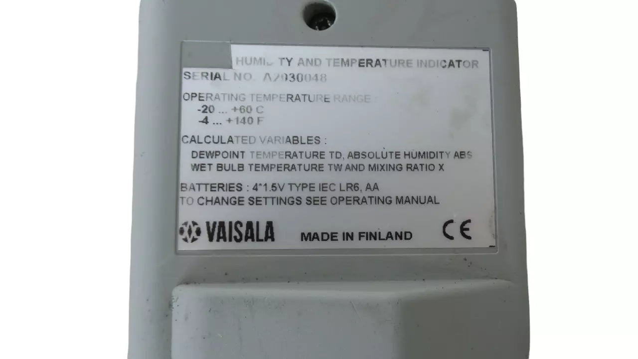 VAISALA Sensor Sys HMI-41 w/ Probe HMP46 for Environmental Monitoring