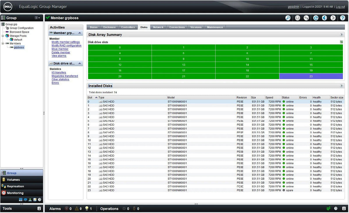 Dell Equallogic PS6100 ISCSI SAN Storage 24x 1TB 7.2K SAS 3.5" Hard Drives