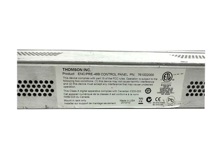 Grass Valley ENC/PRE-48b Encore Prelude Control Panel PN:761002000