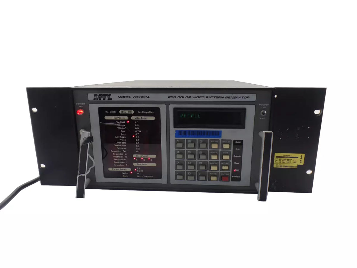 MTL Systems Inc Vii2602A TGB COLOR Video Pattern Generator